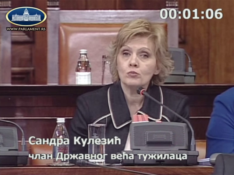 Obraćanje Sandre Kulezić poslanicima Narodne skupštine Republike Srbije