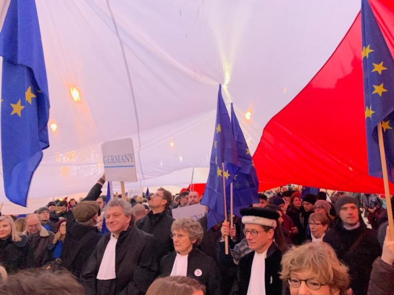 Protest march in Warsaw