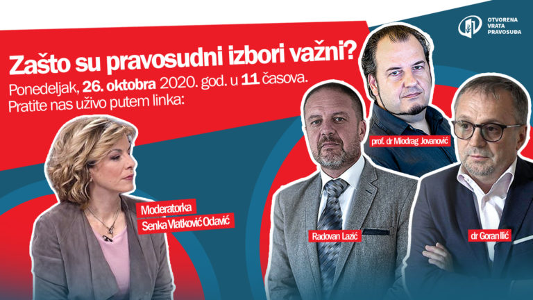 Uživo tematska otvorena vrata – Zašto su pravosudni izbori važni?