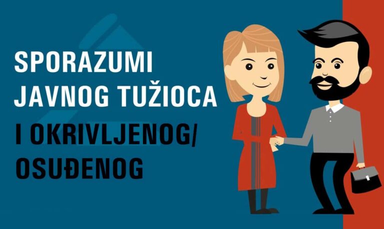 Vodič: Sporazumi javnog tužioca i okrivljenog/osuđenog