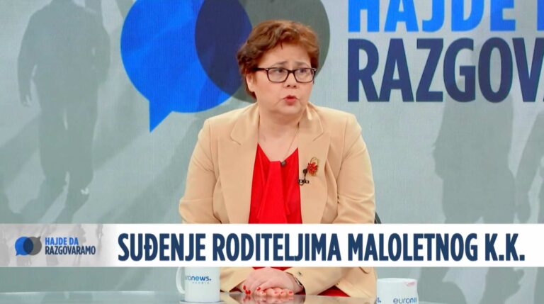 Lidija Komlen Nikolić za Euronews o isključenju javnosti sa suđenja