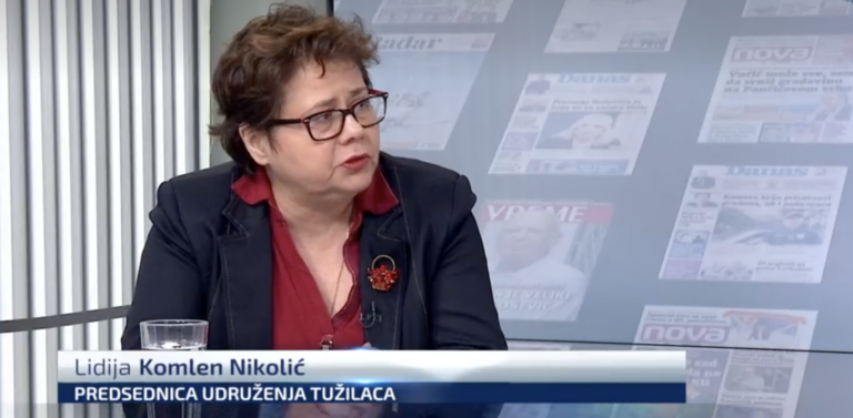 Lidija Komlen Nikolić: Dok gledamo špansku seriju, nedostatak kadra i pritisci parališu tužilaštvo