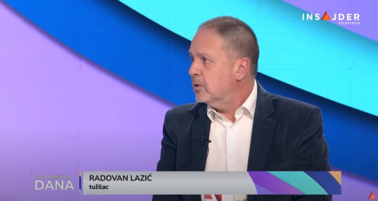 Radovan Lazić za Insajder: Vapaj za pravdom