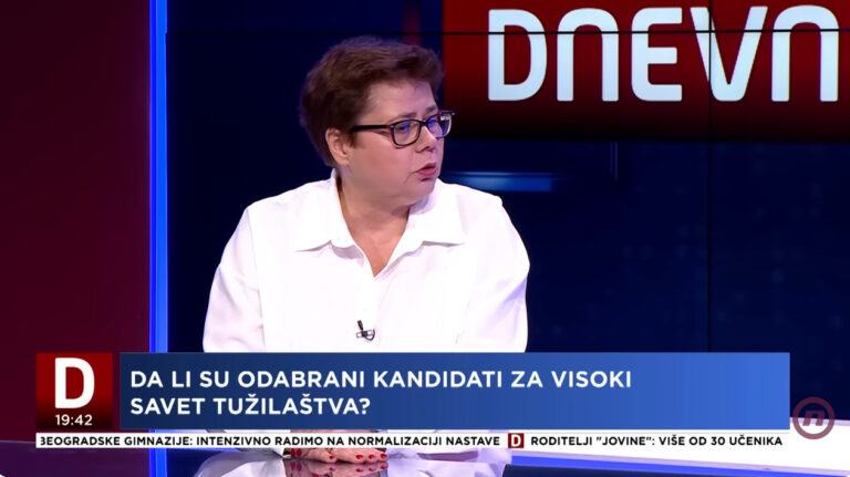 Lidija Komlen Nikolić u Dnevniku Nove S o izboru članova VST iz reda javnih tužilaca